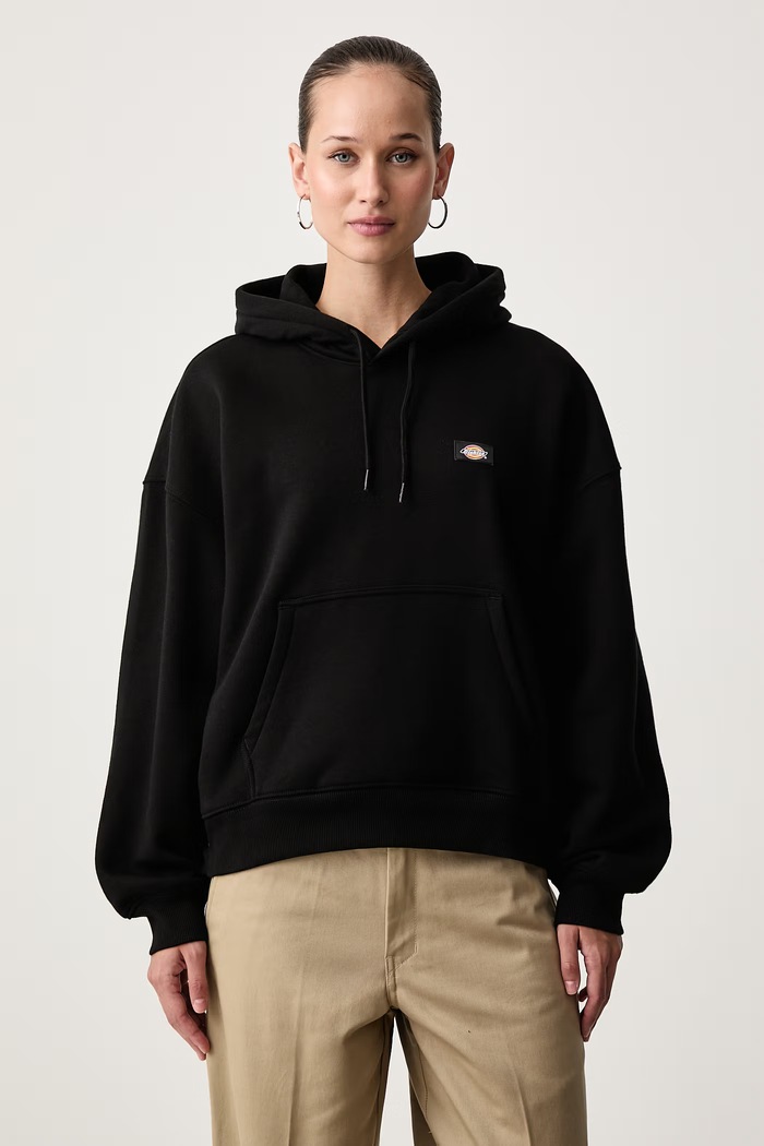 Dickies Bluza z kapturem damska z bawełną czarny DK0A8E35BLK1