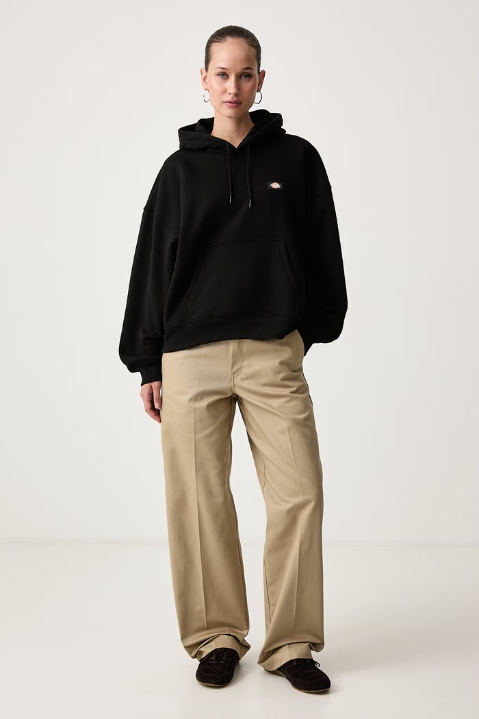 Dickies Bluza z kapturem damska z bawełną DK0A8E35BLK1 czarny AW26