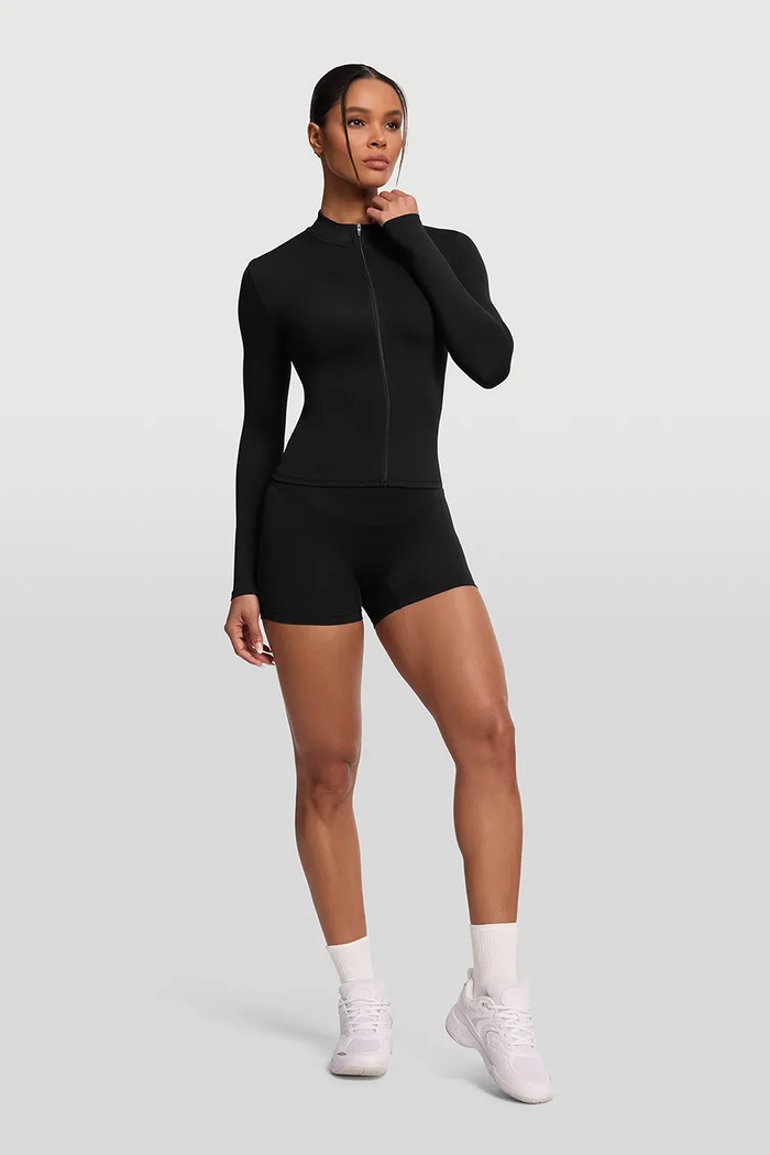 Odzież BetterMe Bluza sportowa damska Sleek Zip-Up JCK00002 czarny