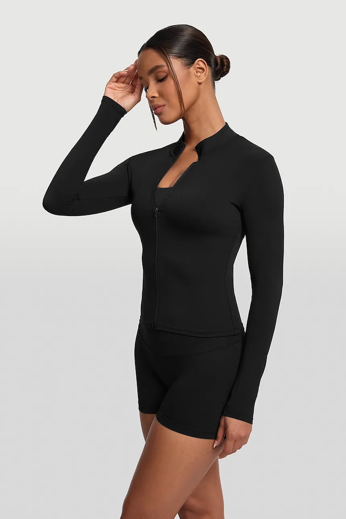 Sportska dukserica za žene Sleek Zip-Up BetterMe JCK00002 crna