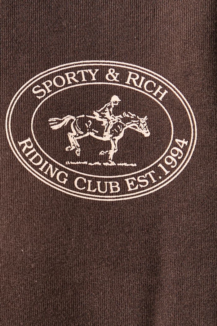 Sporty & Rich Riding Club bluza z kapturem bawełniana damska ST11083244BR03
