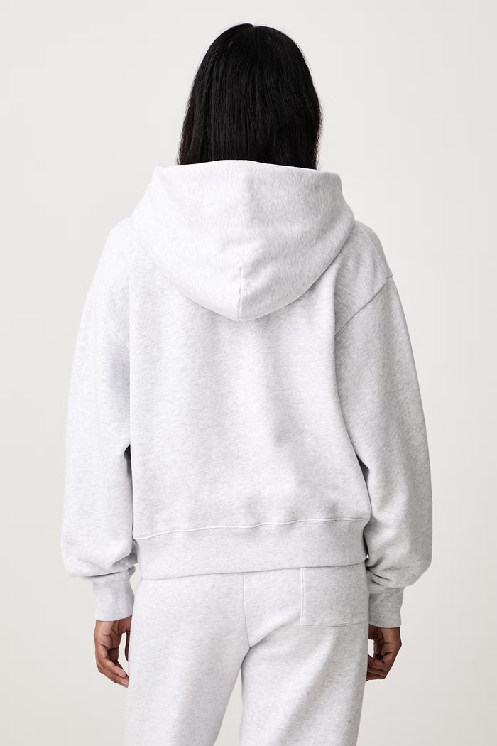 Odzież Sporty & Rich Serif Logo bluza z kapturem bawełniana damska ST11084300GY03 szary