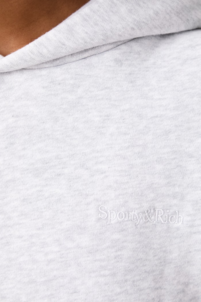 Sporty & Rich Serif Logo bluza z kapturem bawełniana damska ST11084300GY03