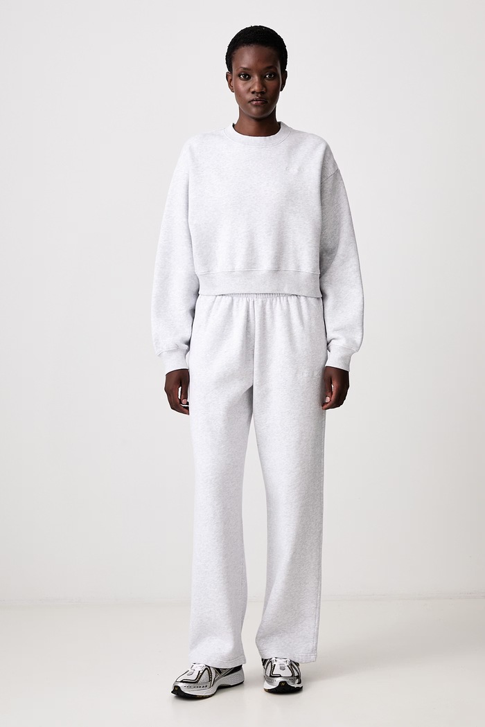 Sporty & Rich Serif Logo суичър от памук дамски ST10584300GY03 сив AW26
