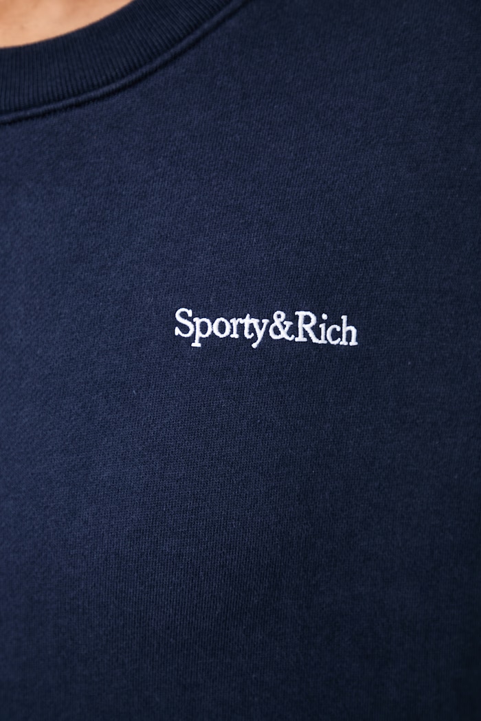 Sporty & Rich Serif Logo bluza bawełniana damska ST10584300BL106