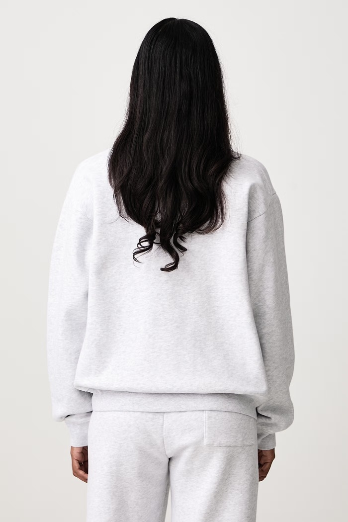 Odzież Sporty & Rich Serif Logo bluza bawełniana damska ST10384300GY03 szary