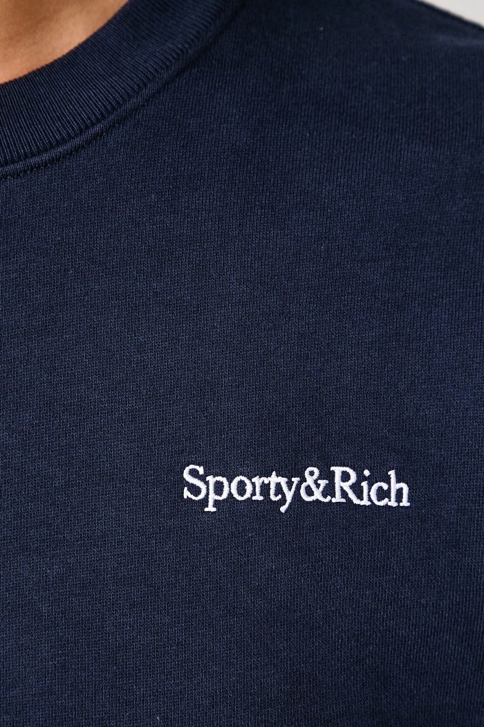 Sporty & Rich Serif Logo bluza bawełniana damska ST10384300BL106