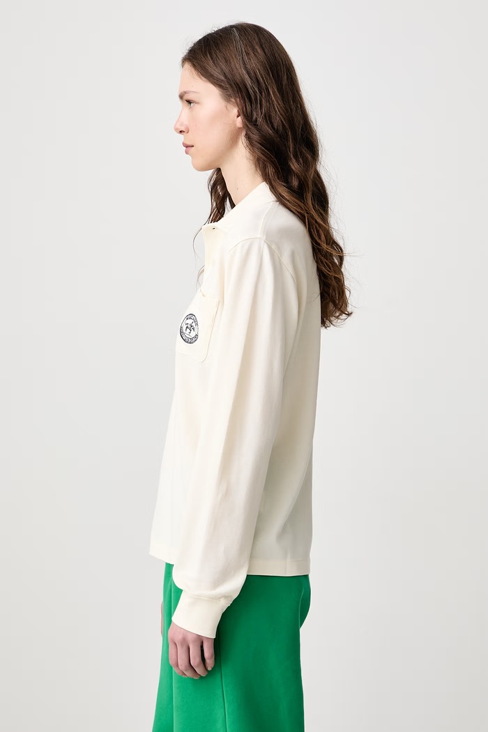 Longsleeve damski bawełniany Riding Club Sporty & Rich TO08685244WH06 beżowy