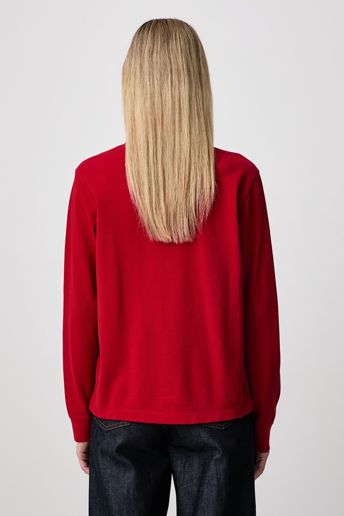 Odzież Sporty & Rich Longsleeve damski bawełniany Riding Club TO08685244RE15 czerwony