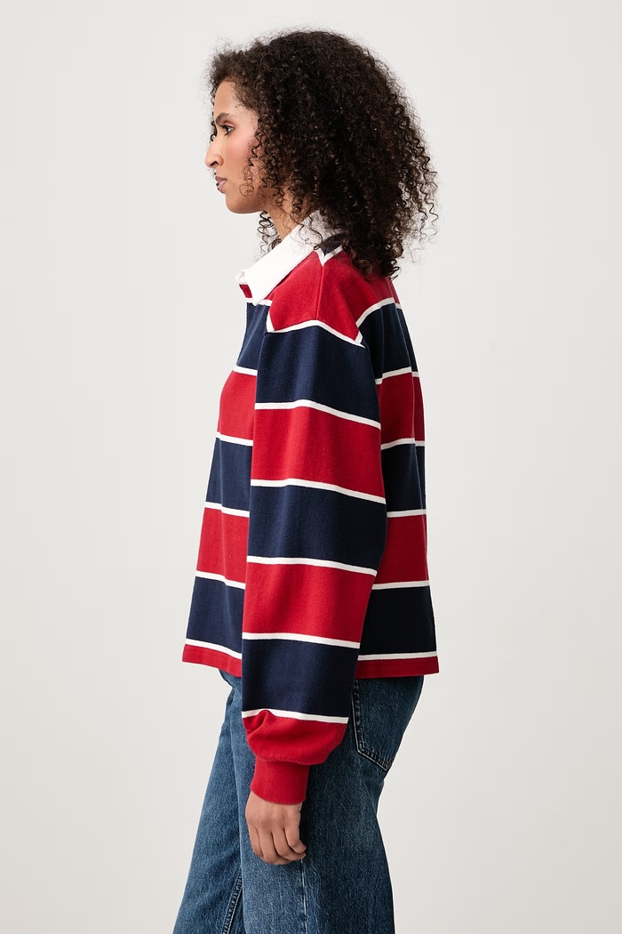 Serif Logo bluza bawełniana damska Sporty & Rich TO00885300BL173 granatowy