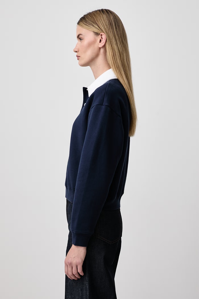 Serif Logo кофта бавовняна жіноча Sporty & Rich ST10885300BL107 темно-синій