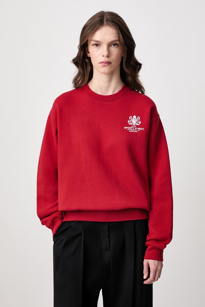 Odzież Sporty & Rich SR Hotel bluza oversize bawełniana damska ST10385276RE15 czerwony