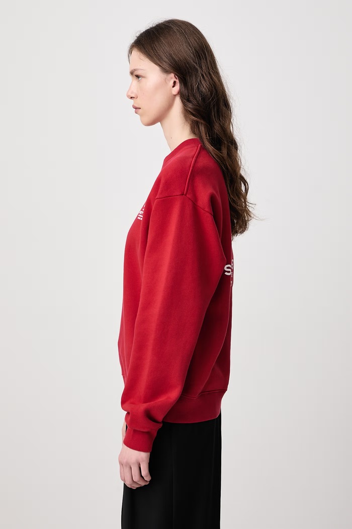 SR Hotel bluza oversize bawełniana damska Sporty & Rich ST10385276RE15 czerwony