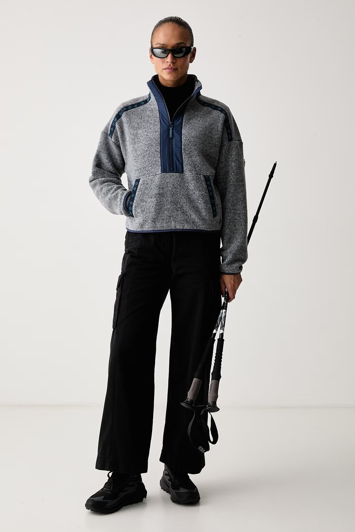 Smartwool Bluza sportowa damska z wełną merino SW003188R461 szary AW26