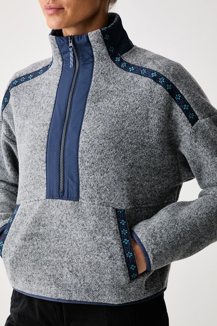 Bluza sportowa damska z wełną merino Smartwool SW003188R461 szary