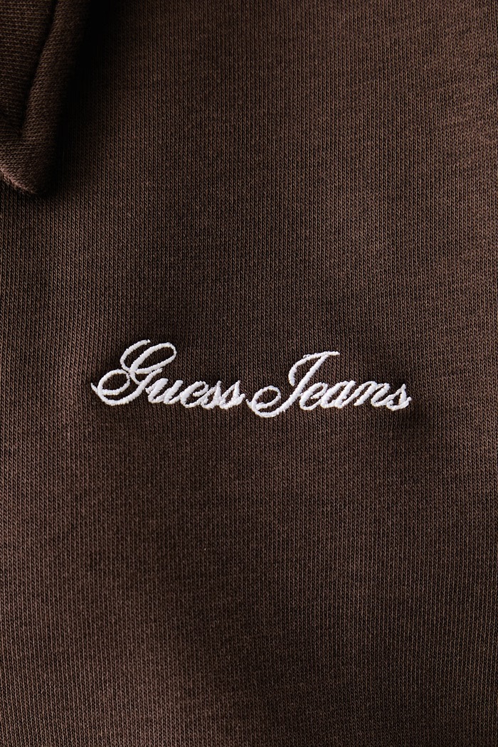 Суичър дамски с памук Guess Jeans кафяв W6BQ05.K5453