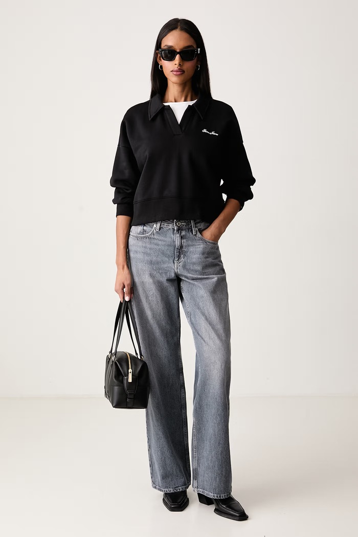 Guess Jeans Mikina dámská s bavlnou W6BQ05.K5453 černá AW26