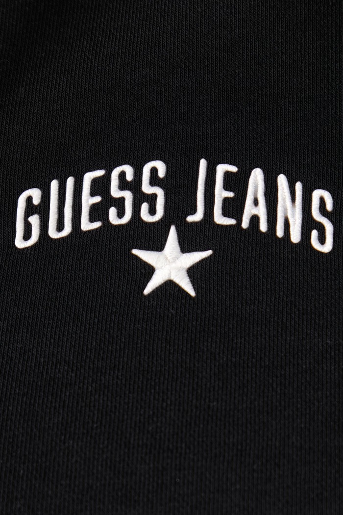 Bluza z kapturem damska z bawełną Guess Jeans czarny W6BQ04.K5411