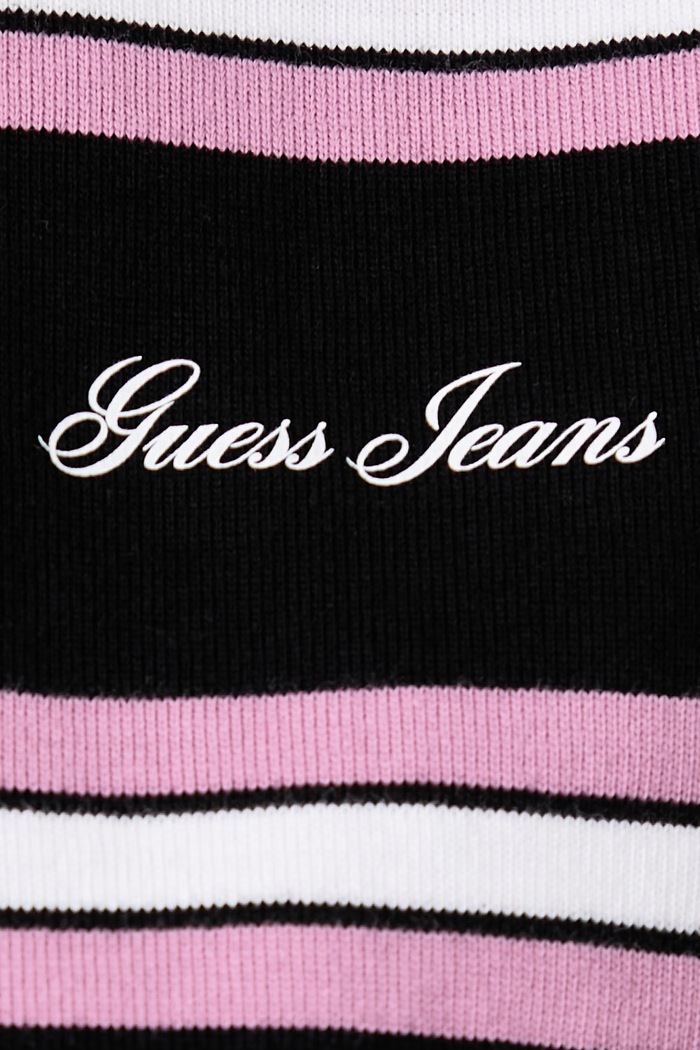 Majica z dolgimi rokavi ženska bombažna Guess Jeans črna W6BP07.K5473