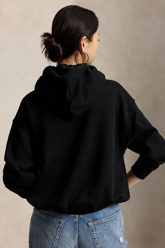 Polo Ralph Lauren Bluza z kapturem damska z bawełną 211B23862 czarny AW26
