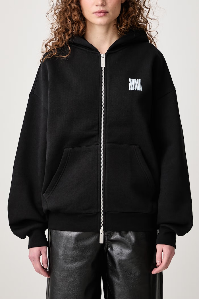 DIAGO V3 zip-up hoodie with cotton Women's WRSTBHVR black U2226TT