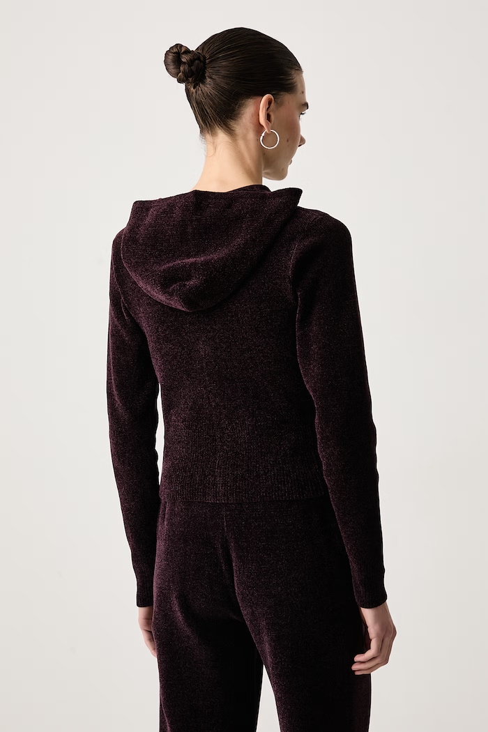 Abbigliamento Juicy Couture Felpa con cerniera e cappuccio da donna MAYA KNIT JCWEB005 granata