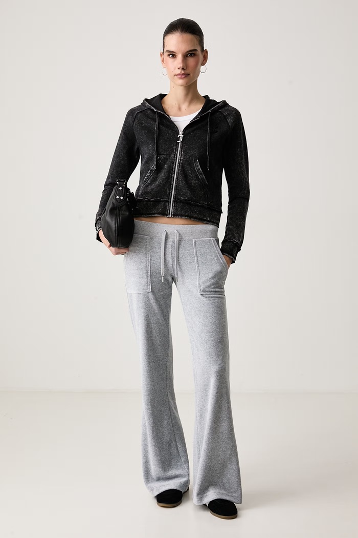Juicy Couture Jopica s kapuco ženska z bombažem MADISON APPLIQUE JCWAS226320 črna AW26