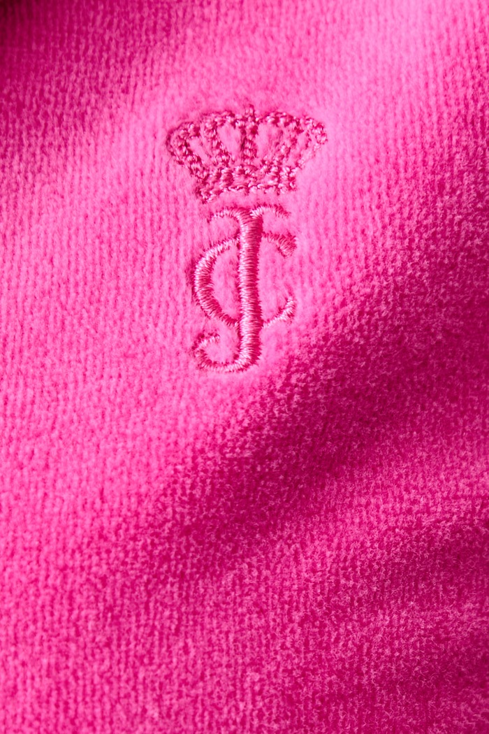 Bluza rozpinana z kapturem damska welurowa WASHED ROBYN Juicy Couture różowy JCGAS226013