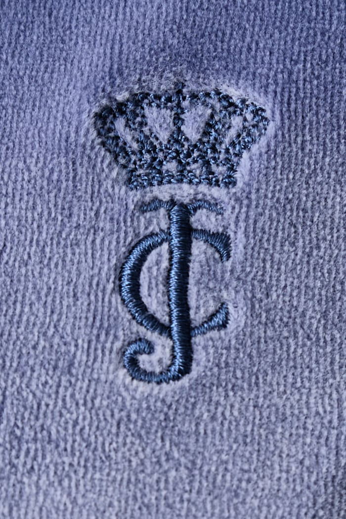 Bluza rozpinana z kapturem damska z bawełną WASHED ROBYN Juicy Couture niebieski JCDIJ126960