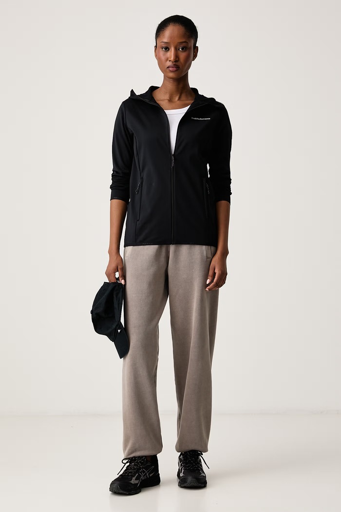 Peak Performance Bluza rozpinana z kapturem damska G802870 czarny AW26