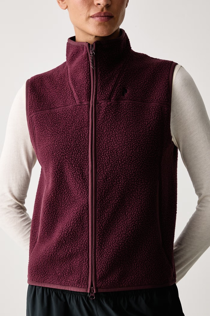 Bluza bez rękawów damska polarowa NatureRush Peak Performance G808070 bordowy