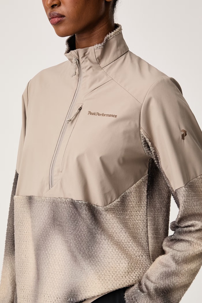 Bluza sportowa damska Peak Performance G81129030 beżowy