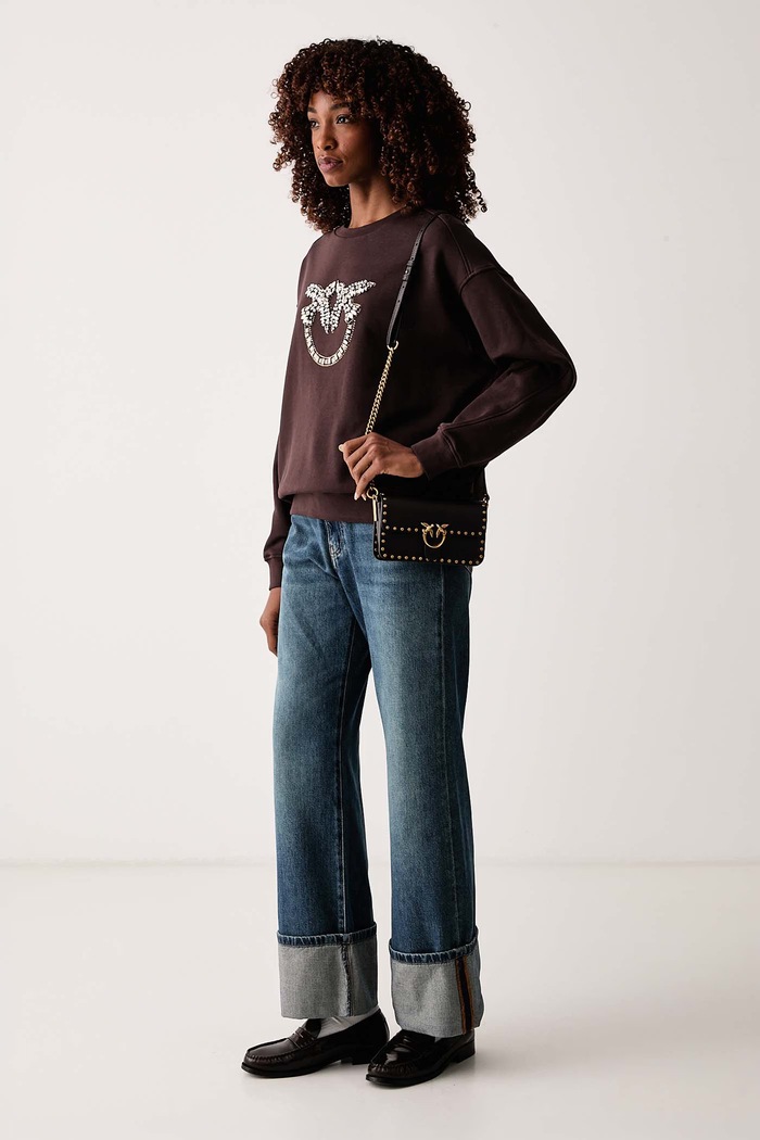Pinko Bluza damska bawełniana 100534.A3JQ brązowy AW26