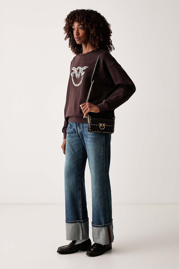 Pinko Bluza damska bawełniana 100534.A3JQ brązowy AW26