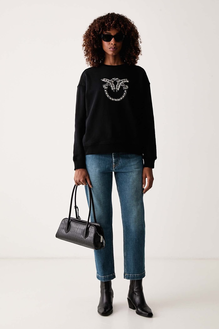 Pinko Bluza damska bawełniana 100534.A3JQ czarny AW26