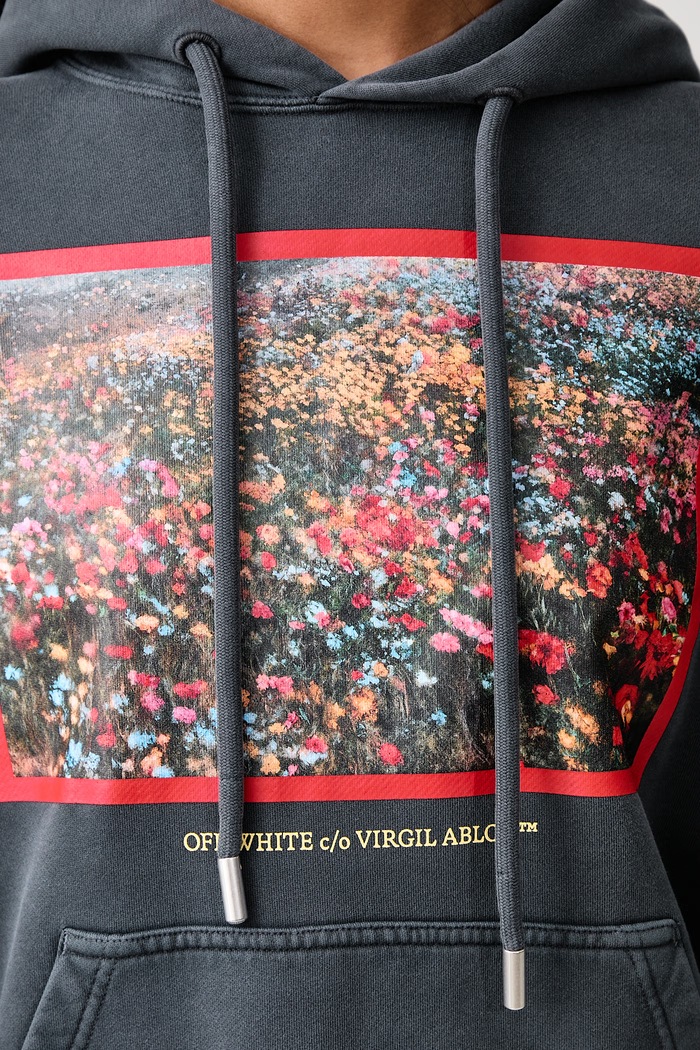 Off-White Flowers Field Skate dukserica sa kapuljačom od pamuka za žene 2FE00447T