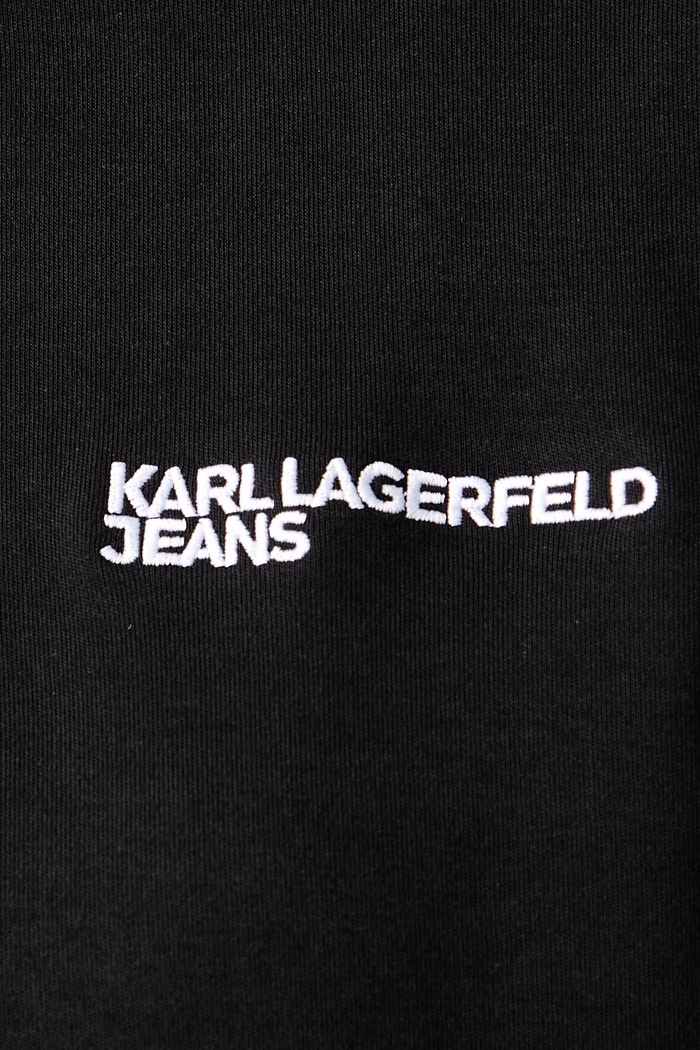 Суичър дамски от памук Karl Lagerfeld Jeans черен B4W20035