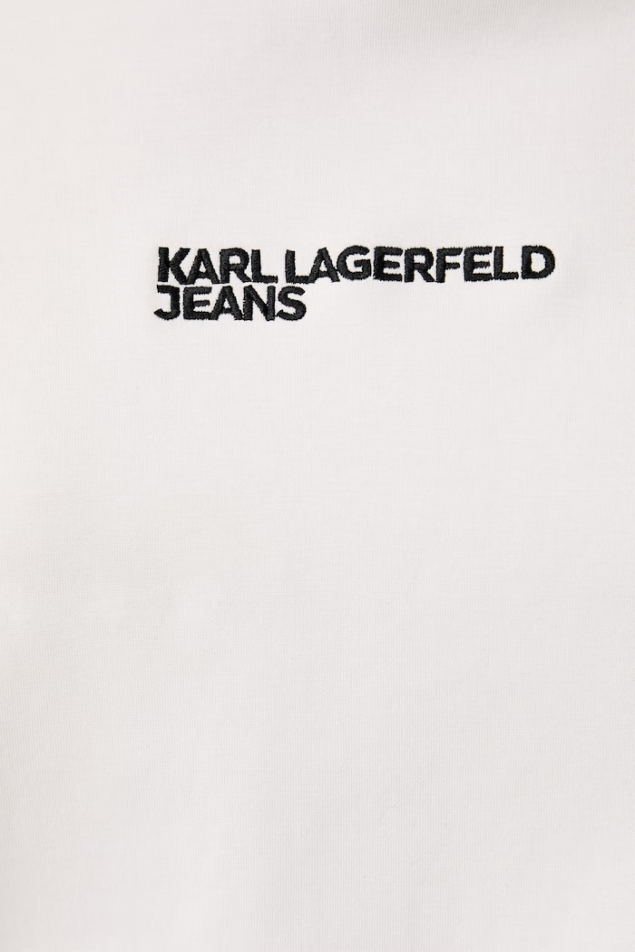 Bluza z kapturem damska z bawełną Karl Lagerfeld Jeans szary B4W20029