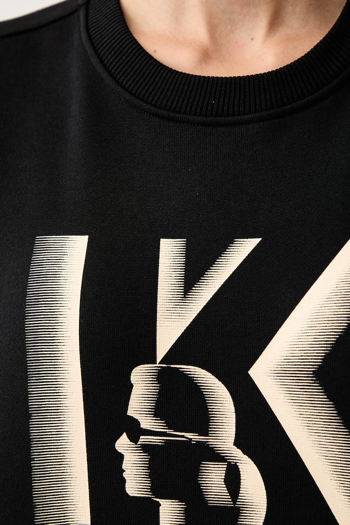 Mikina dámská bavlněná Karl Lagerfeld Jeans černá B4W20027