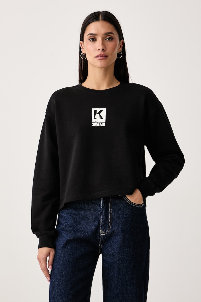 Karl Lagerfeld Jeans Bluza damska bawełniana czarny B4W20026