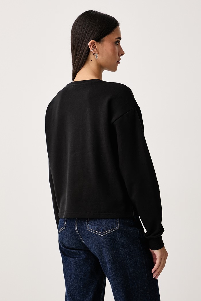 Odzież Karl Lagerfeld Jeans Bluza damska bawełniana B4W20026 czarny