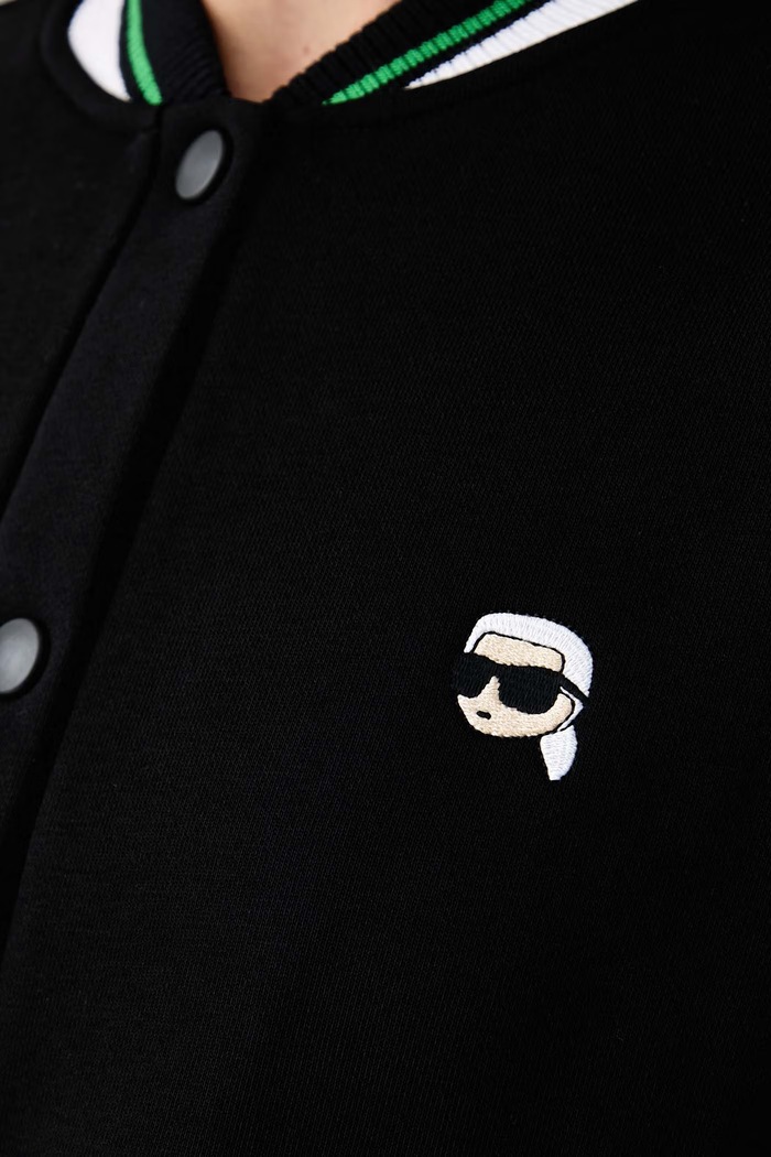Jopica ženska z bombažem Karl Lagerfeld črna B4W20013