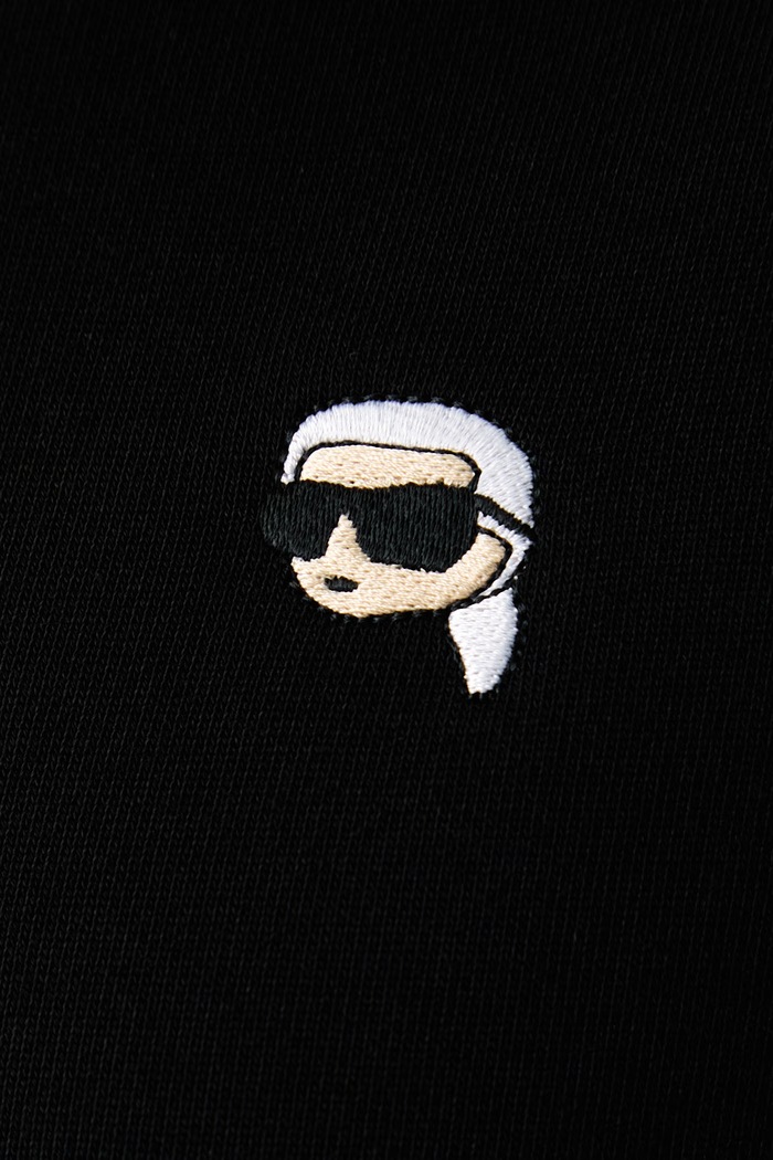 Hanorac pentru femei din bumbac Karl Lagerfeld negru B4W20062