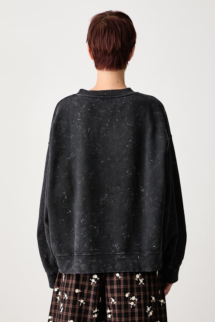 Odzież GANNI Isoli Teddy Forest Vintage bluza oversize bawełniana damska A1060093 szary