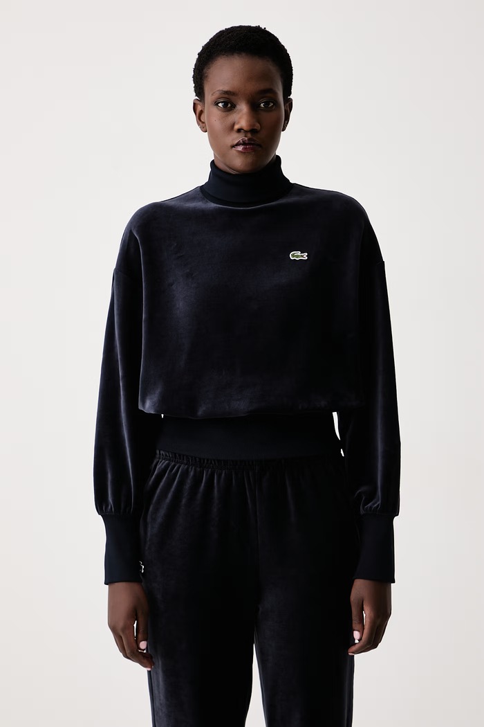 Lacoste Bluza damska z bawełną granatowy SF9294