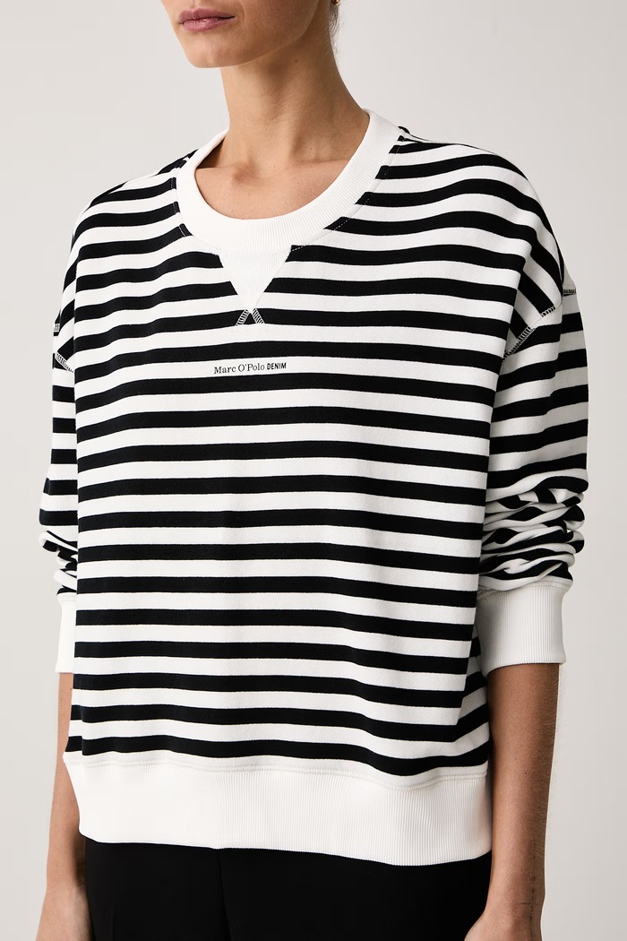 Bluza oversize damska bawełniana Marc O'Polo 5000007952 czarny