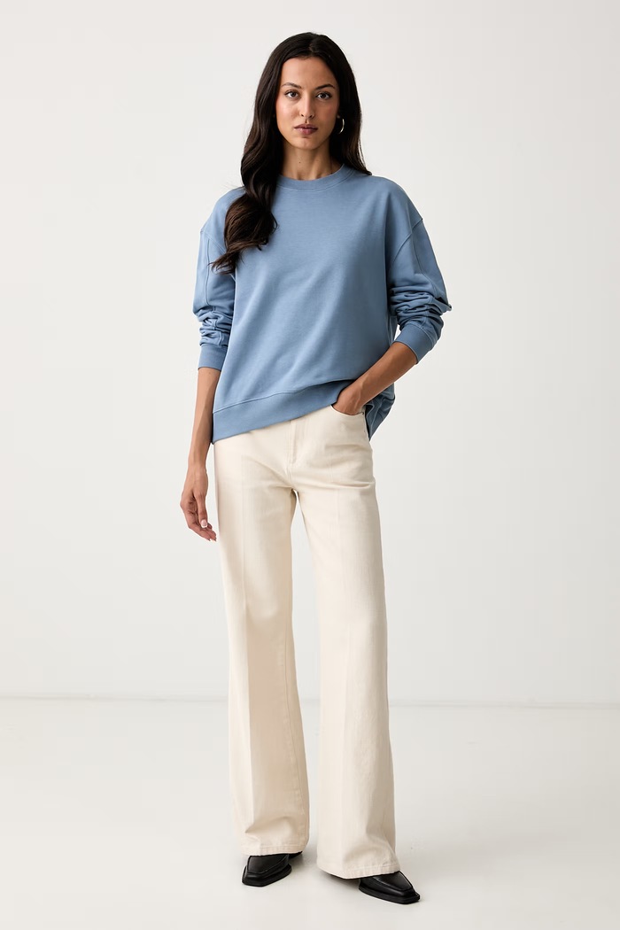 Marc O'Polo bluza damska bawełniana 5000014559 niebieski AW26