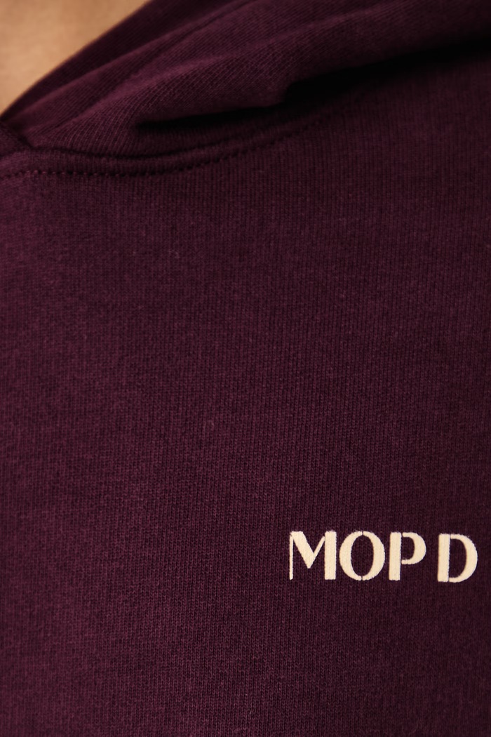 Bluza z kapturem damska bawełniana Marc O'Polo bordowy 5000012387