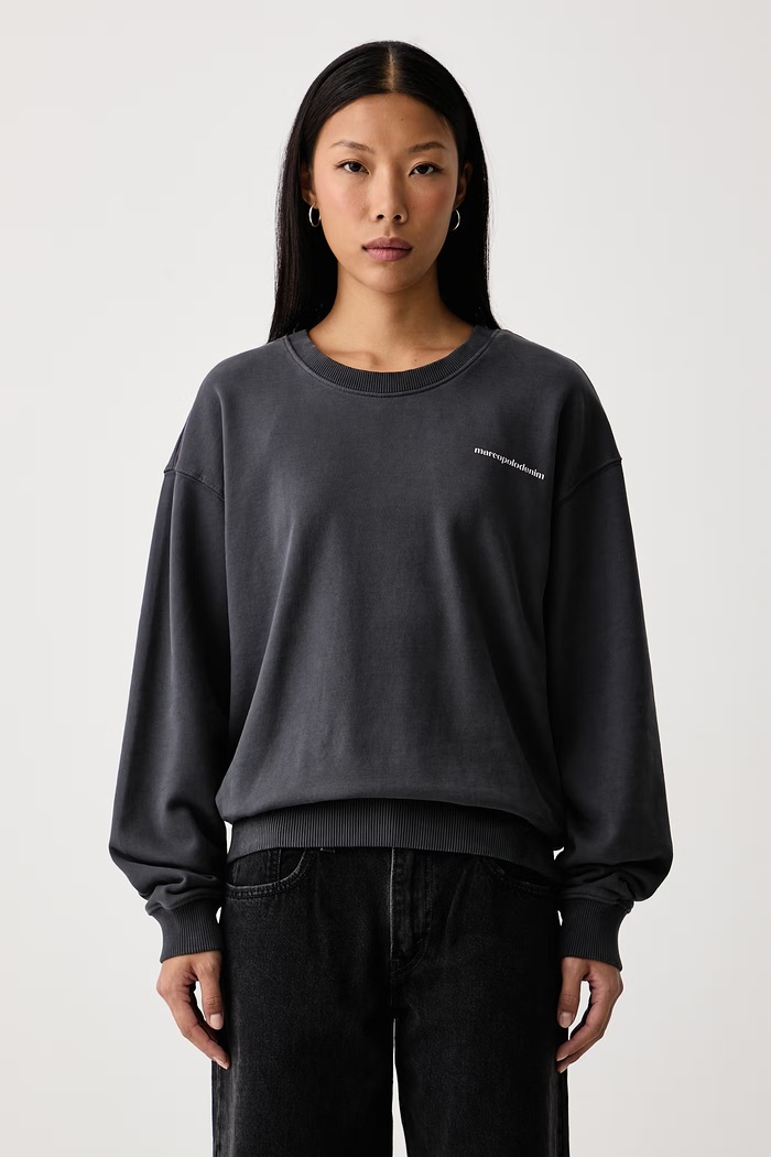 Marc O'Polo Bluza damska bawełniana szary 5000012316