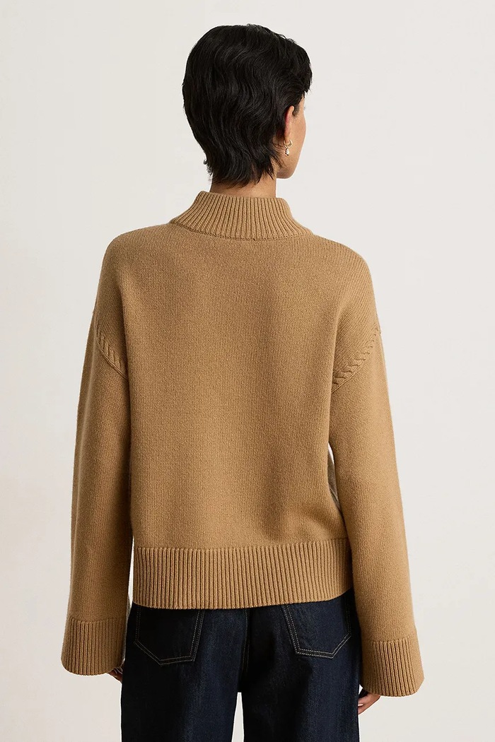 Lauren Ralph Lauren Sweter damski z wełną 200P03450 brązowy AW26